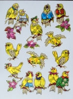 STE278 Love Birdss afm.stickervel 10 X 7,50 CM