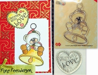 2 Stempels craddy met bel en stempel created with love.
