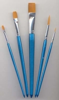 12185-8509 Penselen set nylon 3x plat 2x rond 5 st